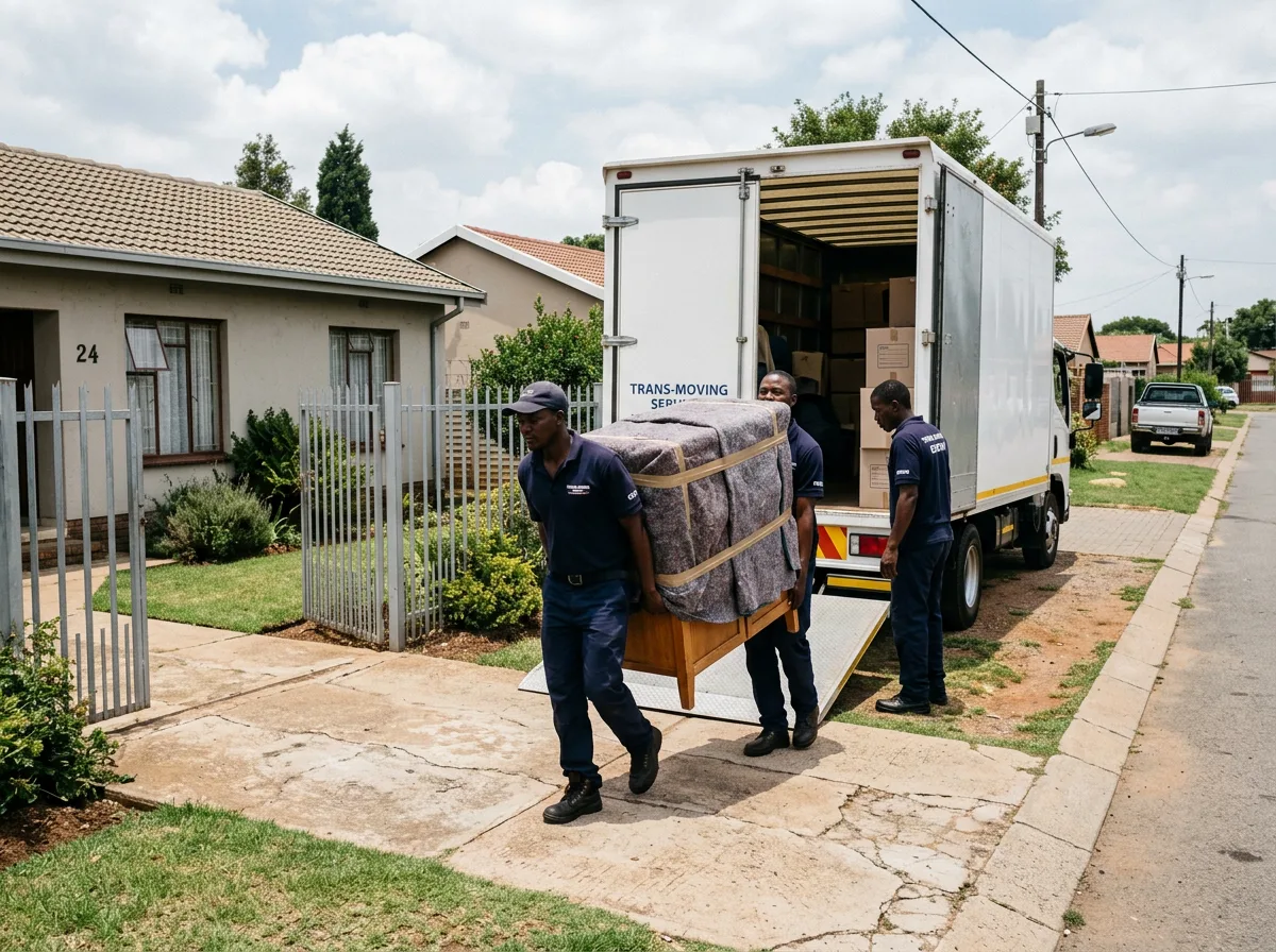 B&W Movers truck on a moving day in Heidelberg