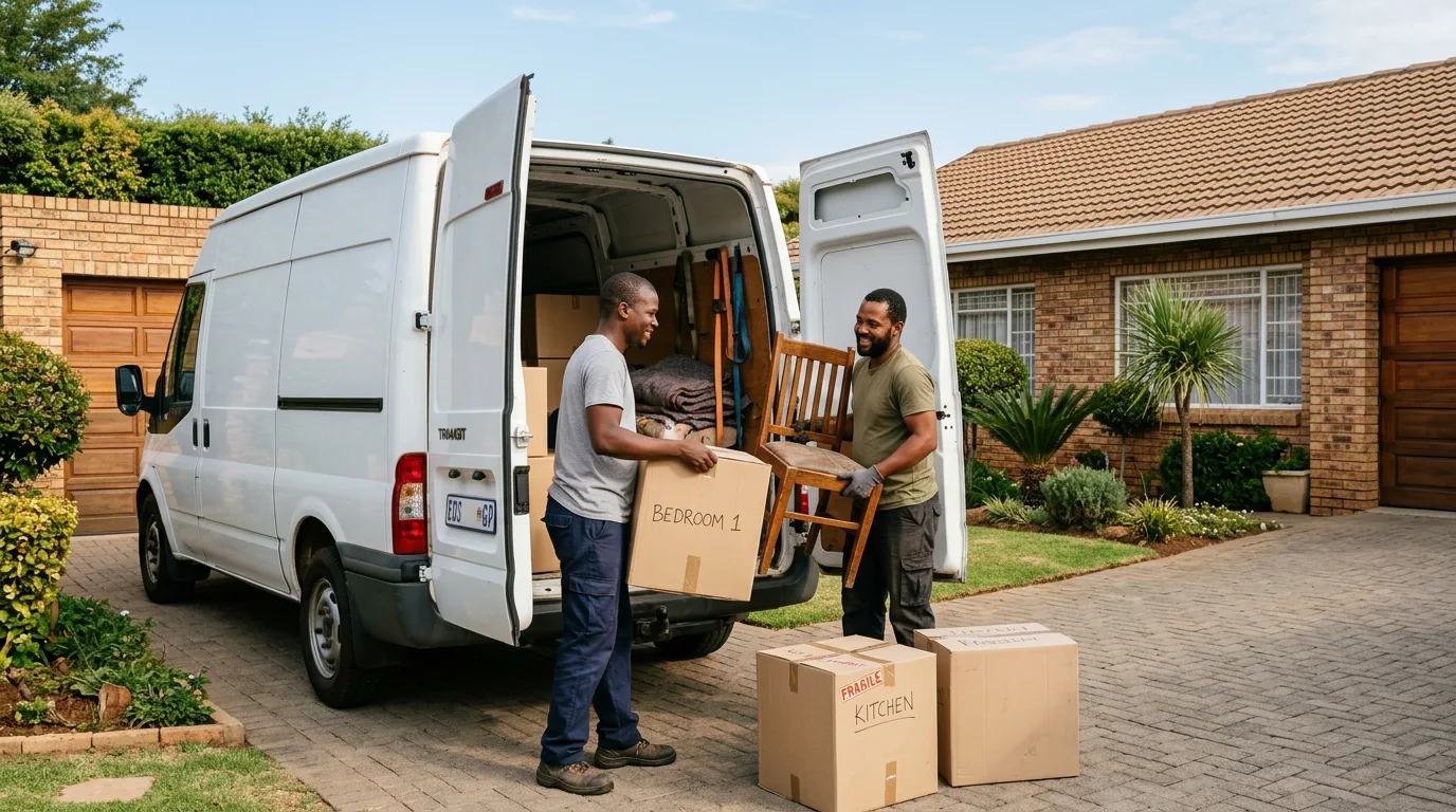 B&W Movers man-and-van crew loading a small move