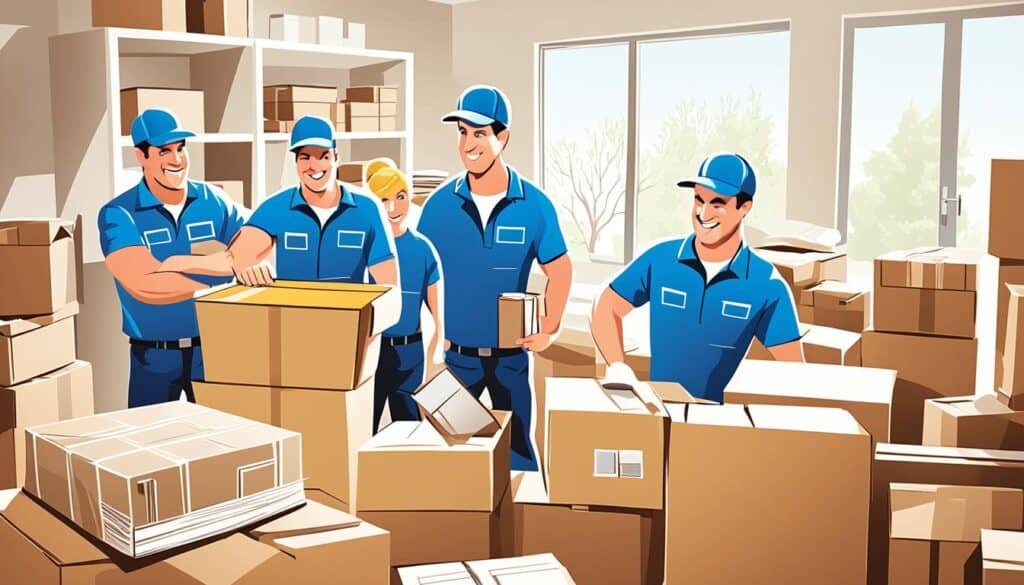 Expert movers packing a house efficiently Expert movers packing a house efficiently